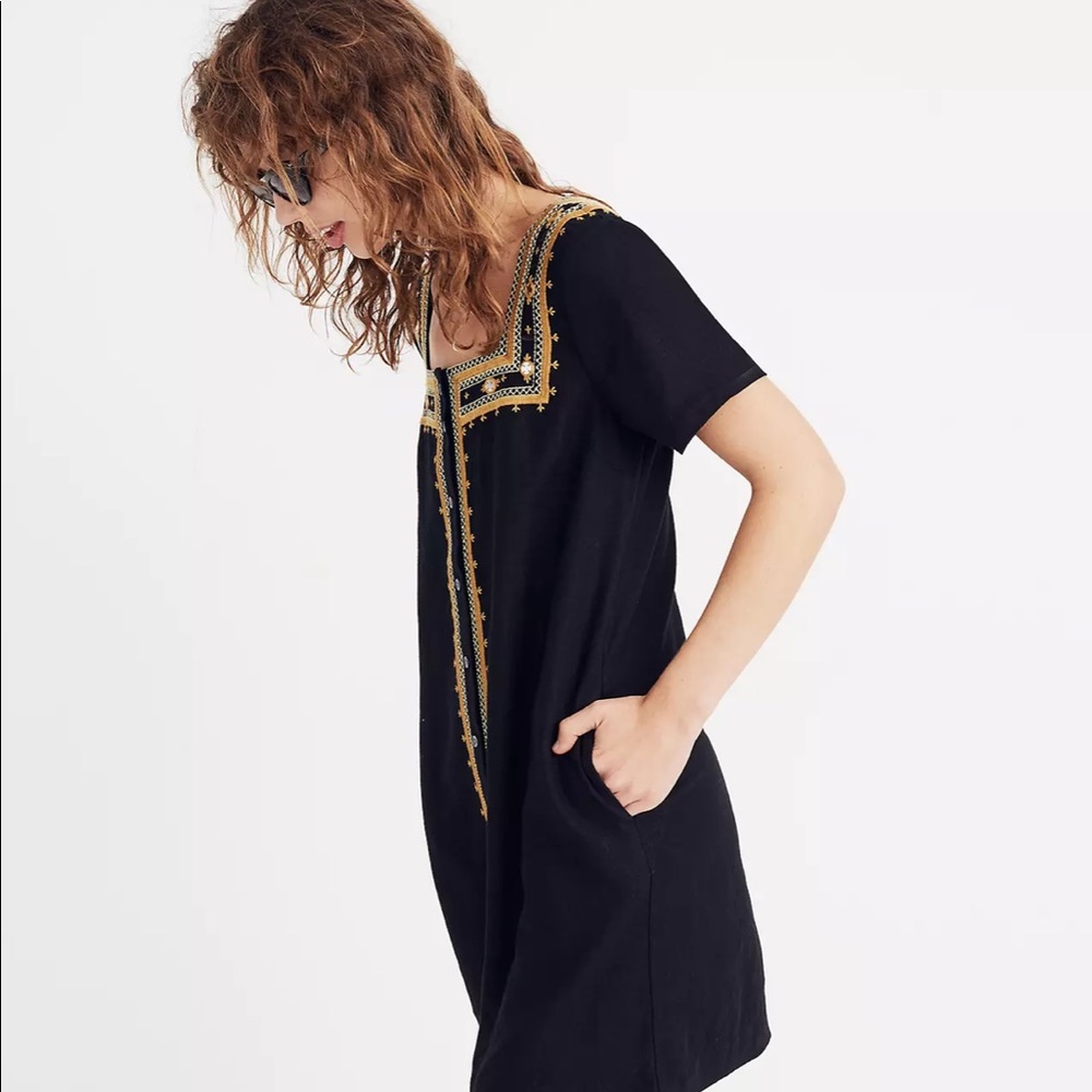 (Madewell) Mirror-Embroidered Dress